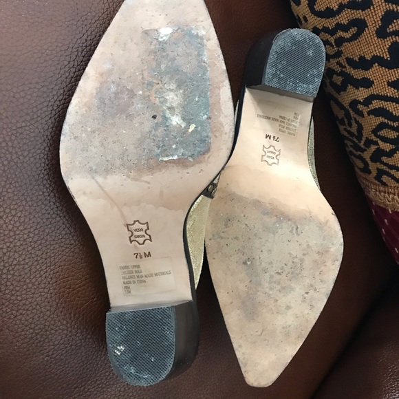 Kathy Ireland gold and brown mules. Size 7.5 - Picture 6 of 7